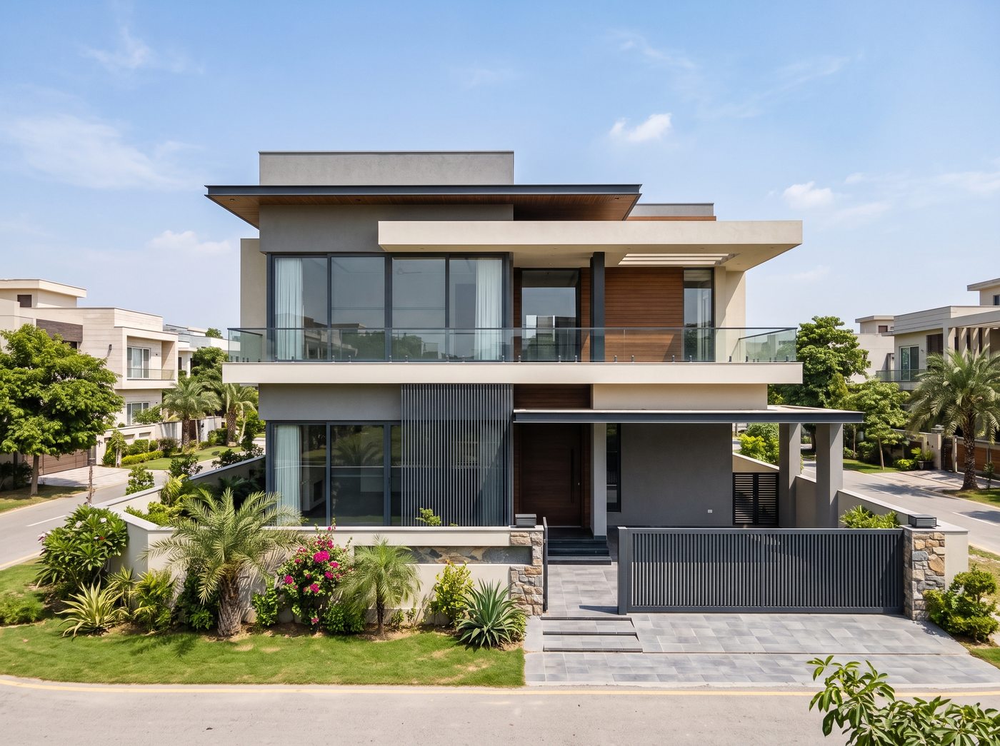 Modern / Contemporary house front elevation in DHA Lahore โ Abdul's Venture, DHA Lahore