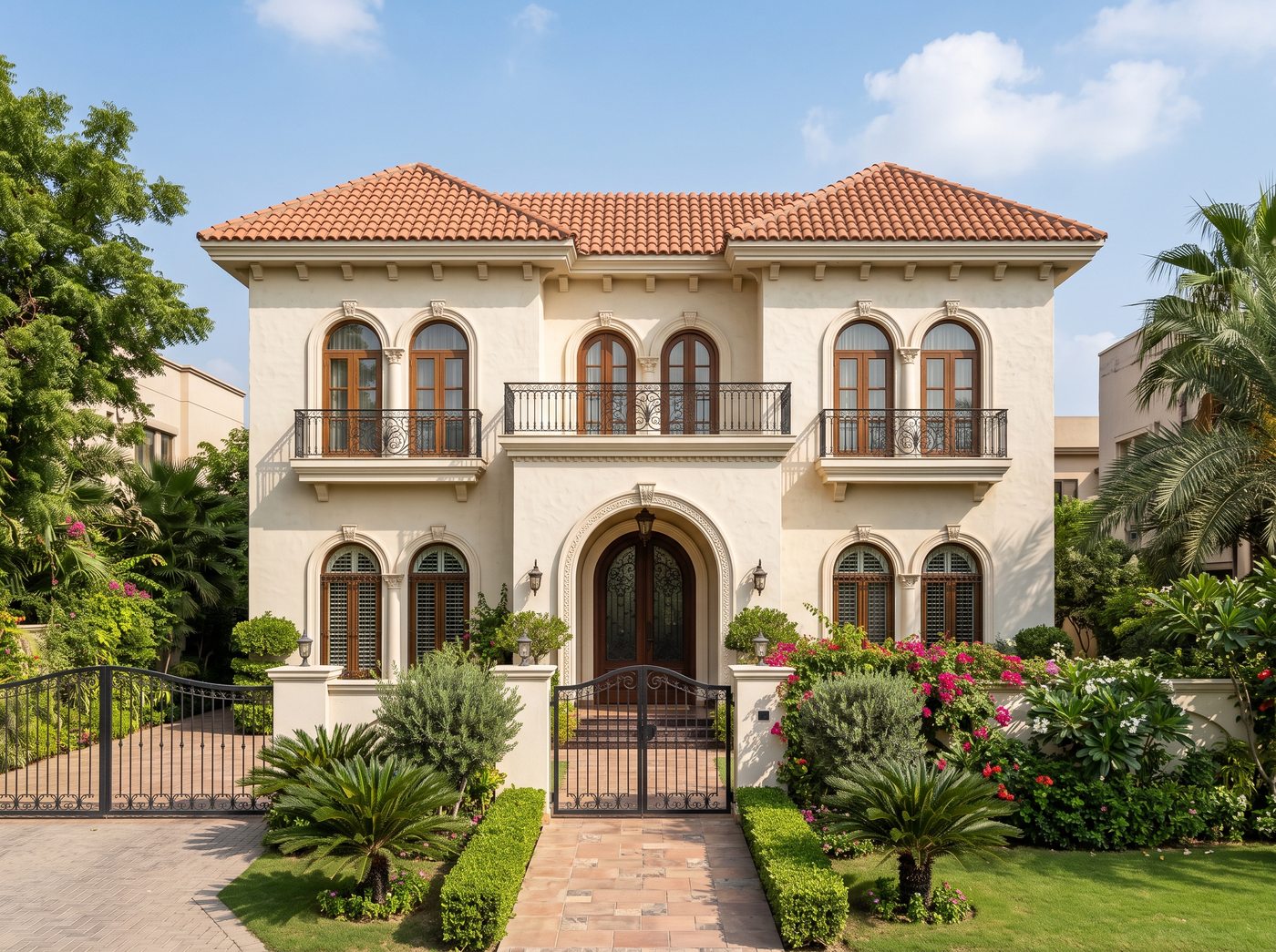 Spanish Villa house front elevation in DHA Lahore โ Abdul's Venture, DHA Lahore